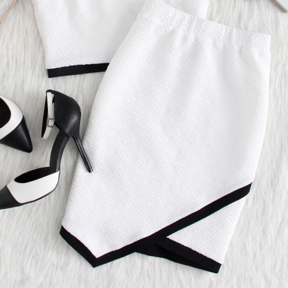 Wrap overlap mini skirt